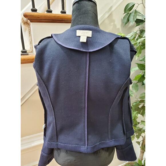 Loft Women's Blue Polyester Long Sleeve Buttons Front Cardigan Size X-Small - Picture 9 of 12